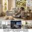 Ensemble de salon inclinable électrique 2 pièces avec console et porte-gobelets-401123615