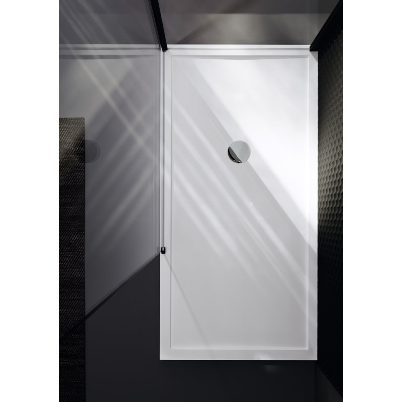 Olympic Plastic Shower Tray - Smooth Gloss White, 4.5 cm H x 75 cm W x 160 cm D