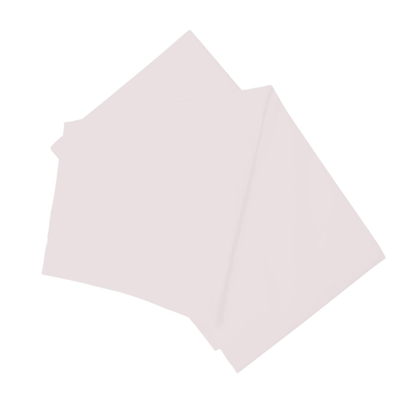 Cotton Blend Percale Flat Sheet, Double (4'6), Powder Pink