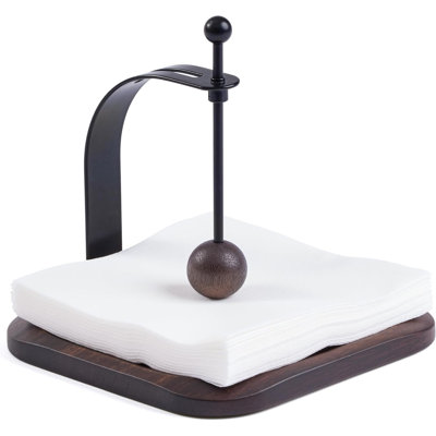Napkin Holder For Table, Wood Napkin Holders For Paper Napkins, Cocktail Napkin Holder, Suitable For Kitchen, Restaurant, Bar, Office, Parties, Home Décor, Hotel, Cafe ( Black Walnut)