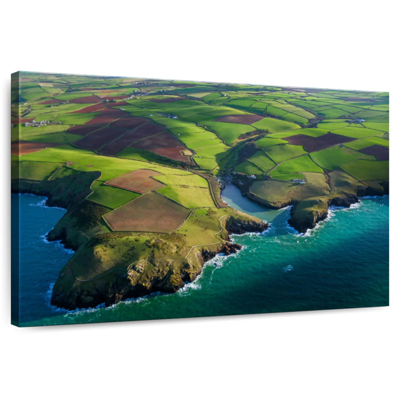 Alvord Cornwall Fields And Cliffs, 26" H x 39" W