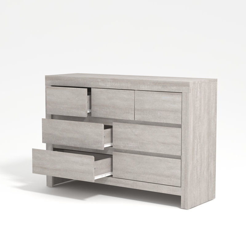 Ellani Cubbot 7 Drawer Chest of Drawers, Dusty Grey Oak
