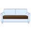 Housse extensible pour causeuse à coussins carrés / rectangulaires extensible-34354819