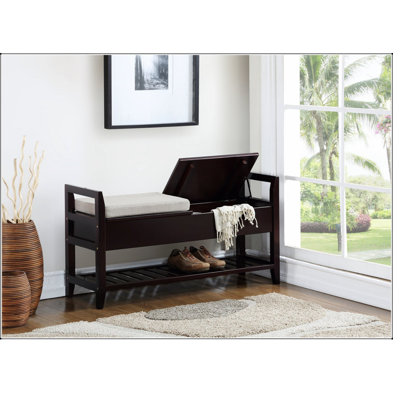 Vannes Espresso Storage Shoe Bench