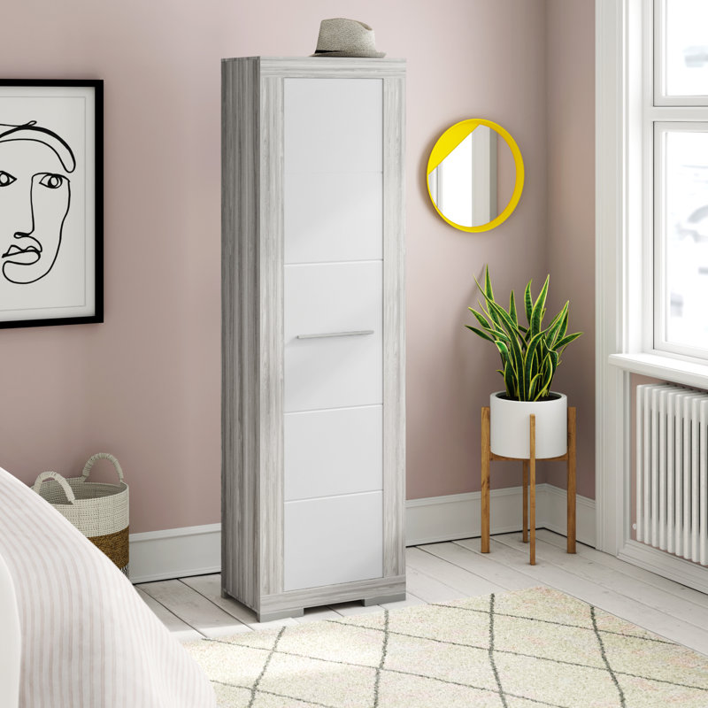 Anwen 1 Door Manufactured Wood Wardrobe