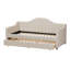 Lit de jour avec couchette en velours Freya, H 31,04 po x l 82,42 po x L 42,39 po-343527228