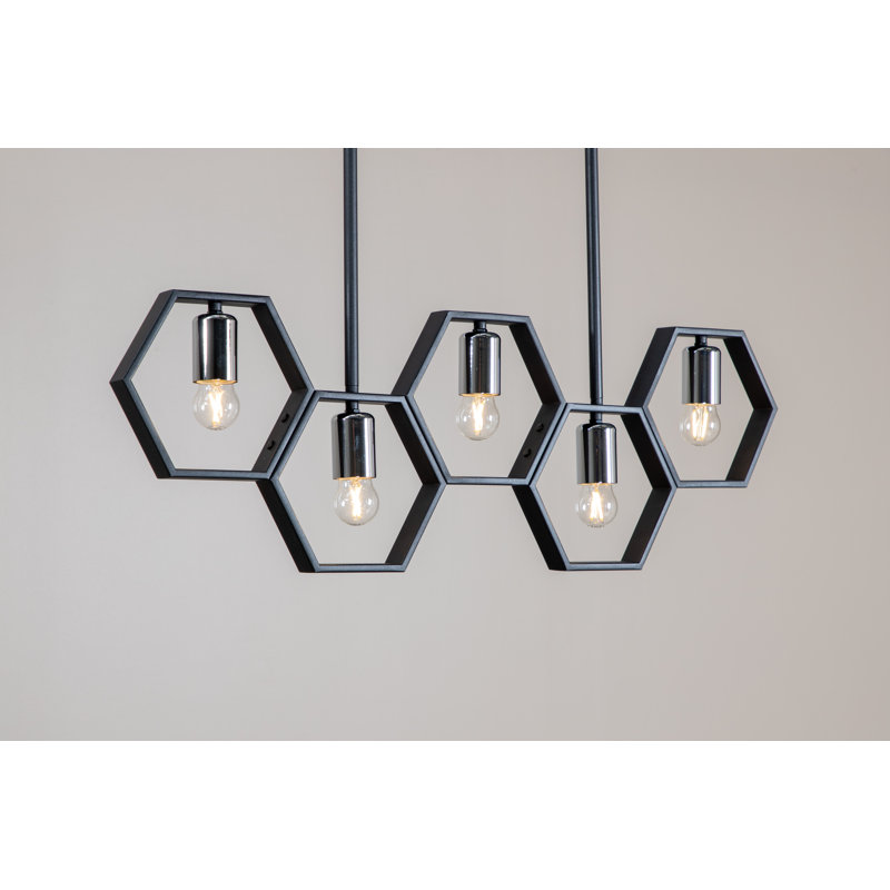 Arago 5 - Light Black Geometric Pendant