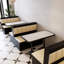 Banc rembourré en similicuir Vintage