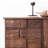 Wabi-sabi style solid wood storage side cabinet