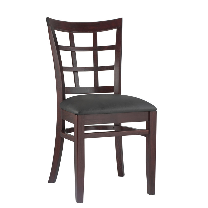Harner 18'' H Upholstered Beech Side Chair, Dark Mahogany