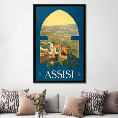 Affiche de voyage Assise par Studio W - Estampe numérique sur toile tendue avec châssis