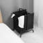Panier à linge à 2 niveaux 110L avec panier à linge, couvercle et cartes de tri pour le rangement des vêtements et des jouets, noir-710369121