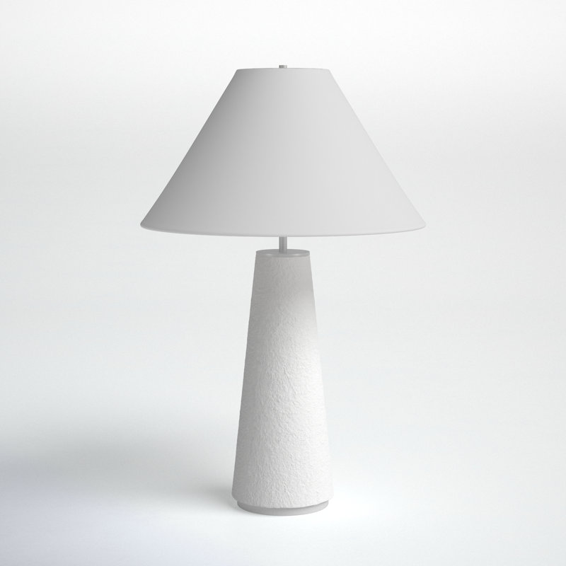 Ceramic Table Lamp, Matte White