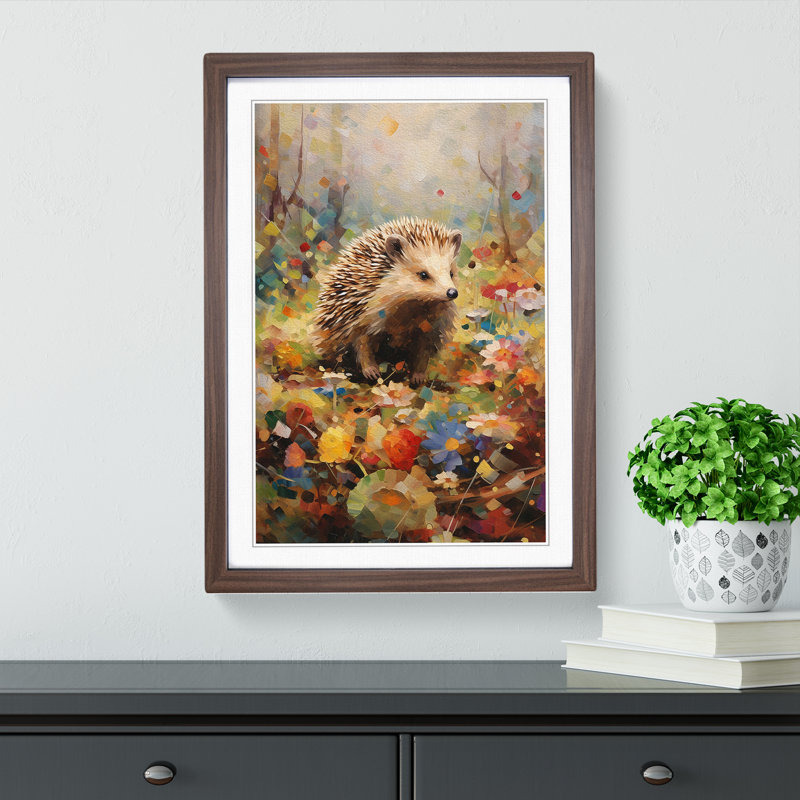 Hedgehog Impressionism No.2 - Framed Print