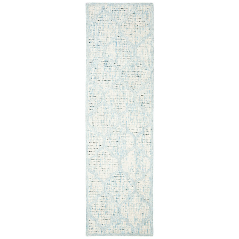 Swader Hand Tufted Wool Geometric Rug, Runner 2'3" x 10'