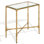 Isabellina Metal and Glass Accent Table