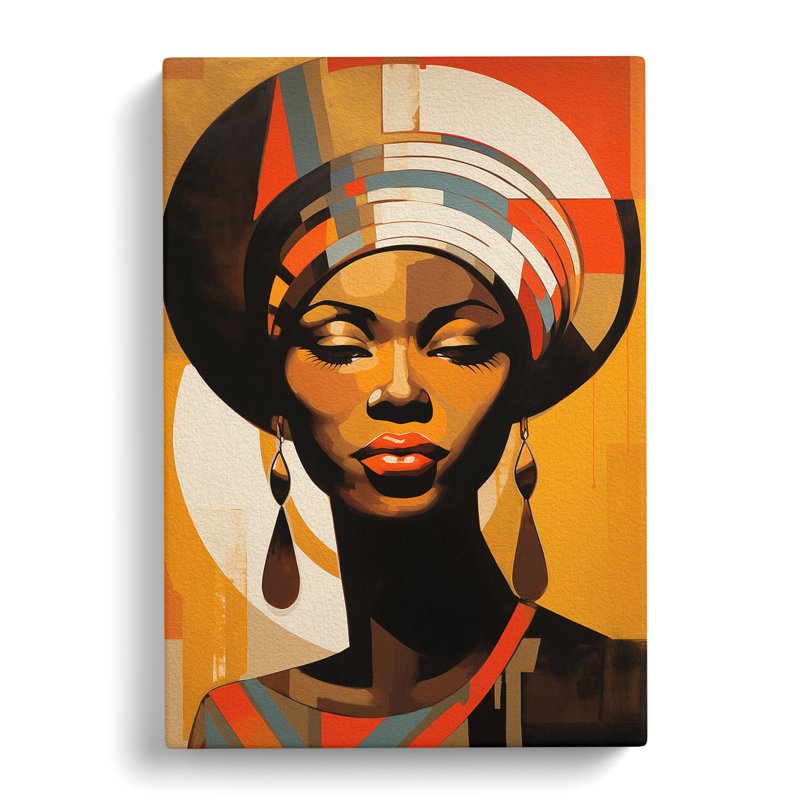 African Woman Constructivism No.3 - Wrapped Canvas, 76cm H x 50cm W x 3cm D