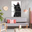 Simple chat noir sur toile, ensemble de 3 pièces-92763697