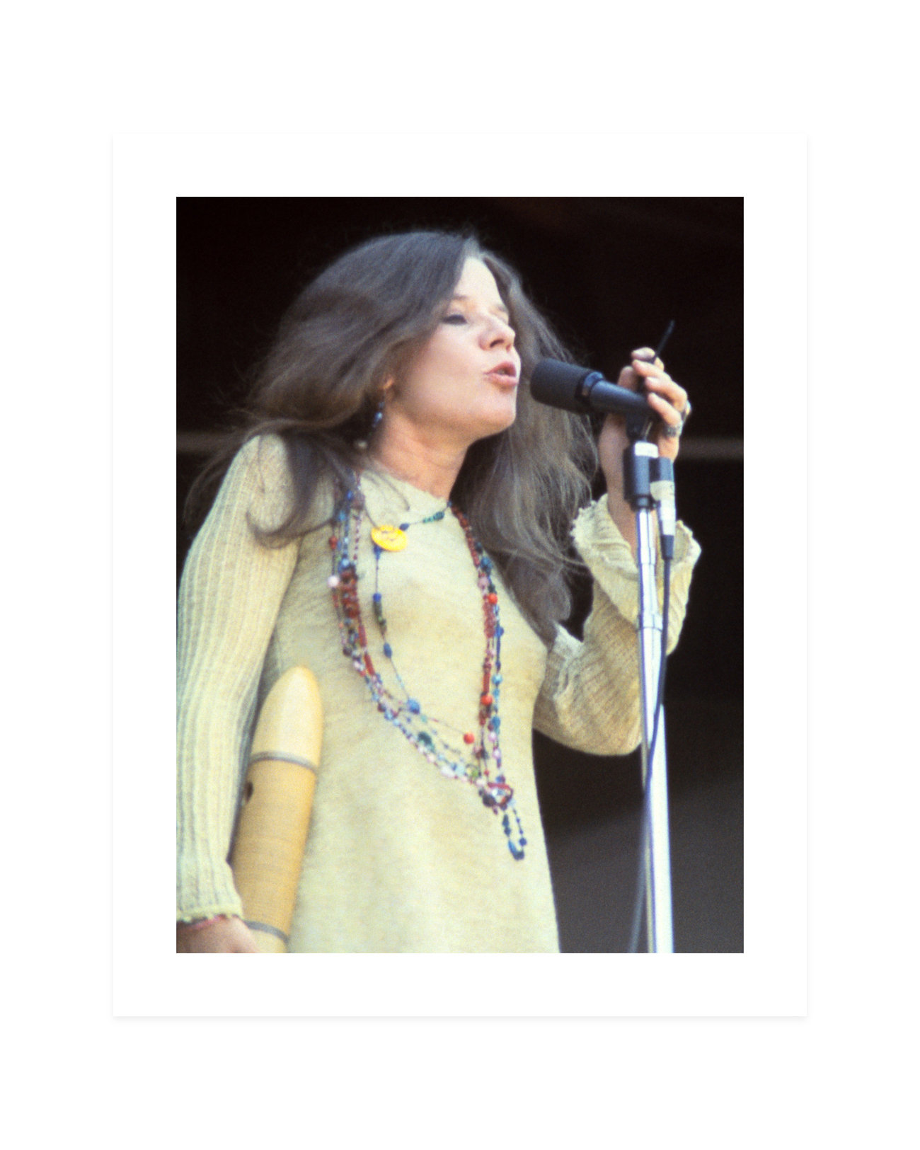 Globe Photos Entertainment Janis Joplin Singing On Microphone At Monterey  International Pop Festival On Paper Print