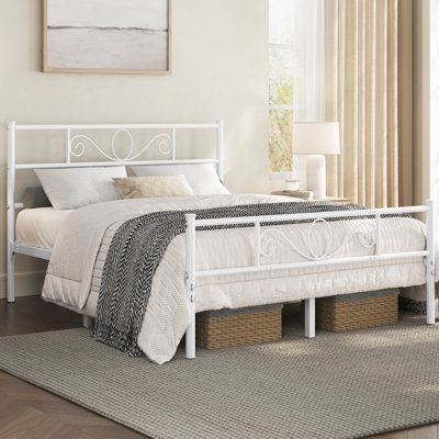 Metal Bed Frame with Headboard/Under-Bed Storage