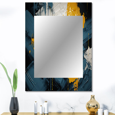 «Abstraction on Retro Blue III», art abstrait, impression sur toile