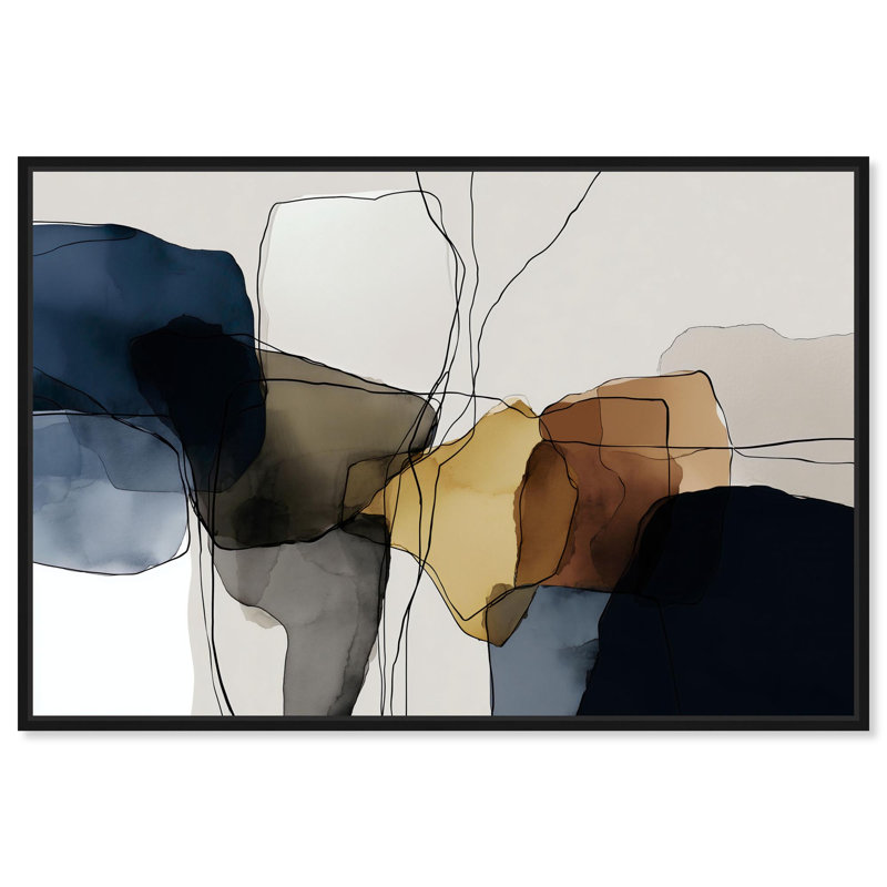Décoration murale de bureau à imprimé sur toile Conn Conned Colors II par Art Remedy, cadre noir, 54 x 36, H 37 po x l 55 po
