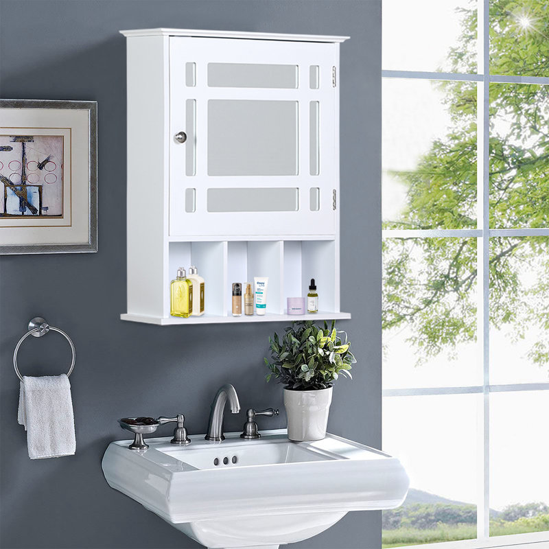 One Door Bathroom Cabinet Bathroom Cabinet, White