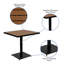 Ensemble de table bistro Flow pour patio avec 4 chaises et lattes en faux teck