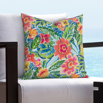Solarium Floral Outdoor Throw Pillow