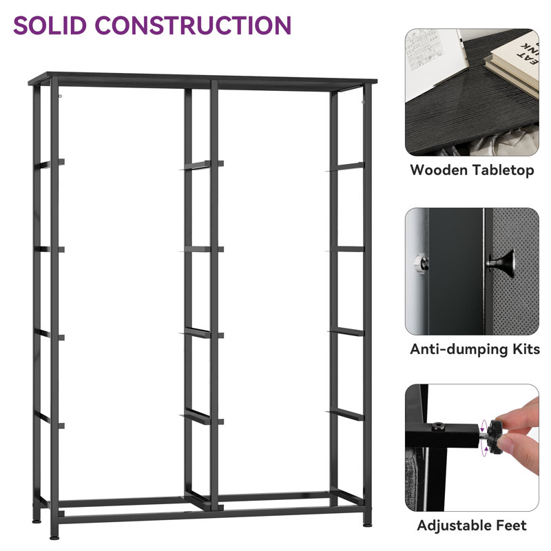 Commode 8 tiroirs Stewarton, Noir
