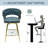 26" Bar Chair Suede Woven Bar Stool Set Of 2,En Legs Barstools No Adjustable Kitchen Island Chairs,360 Swivel Bar Stools Upholstered Bar Chair Counter Stool Arm Chairs With Back Footrest