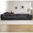 Compression Mahjong Sofa,Convertible Floor Sofa Bed,DIY Boneless Modular Sectional Sofa,No Assembly Required,Circle Fleece Fabric,Oversized 4 Seater With 4 Pillows,Dark-Grey-86091867