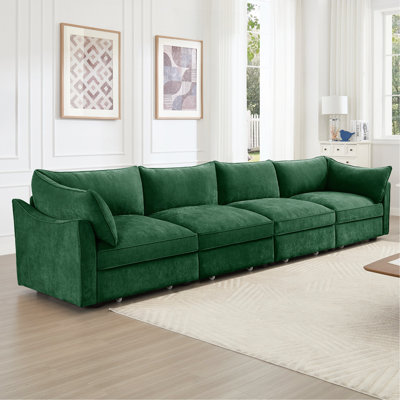 Chenille sectional sofa