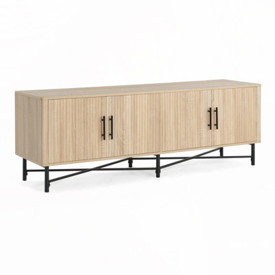 4-Door Accent Storage Cabinet with Adjustable Shelves