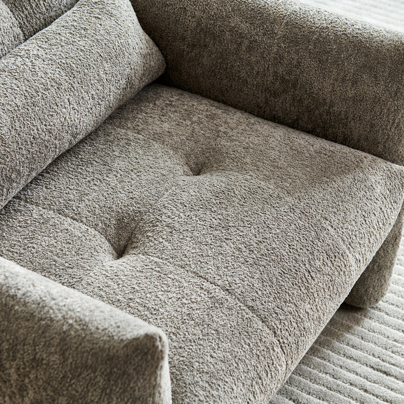 Chaise d'appoint en velours Raindrop, Gris