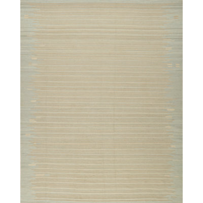 Striped Area Rug in Light Gray
