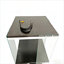 Vitrine rotative en verre trempé en bois d'ingénierie noir à 3 couches, rangement à vin et à décor multi-usage pour le salon et le couloir