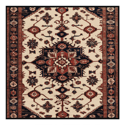 Tapis brun turc lavable à la machine