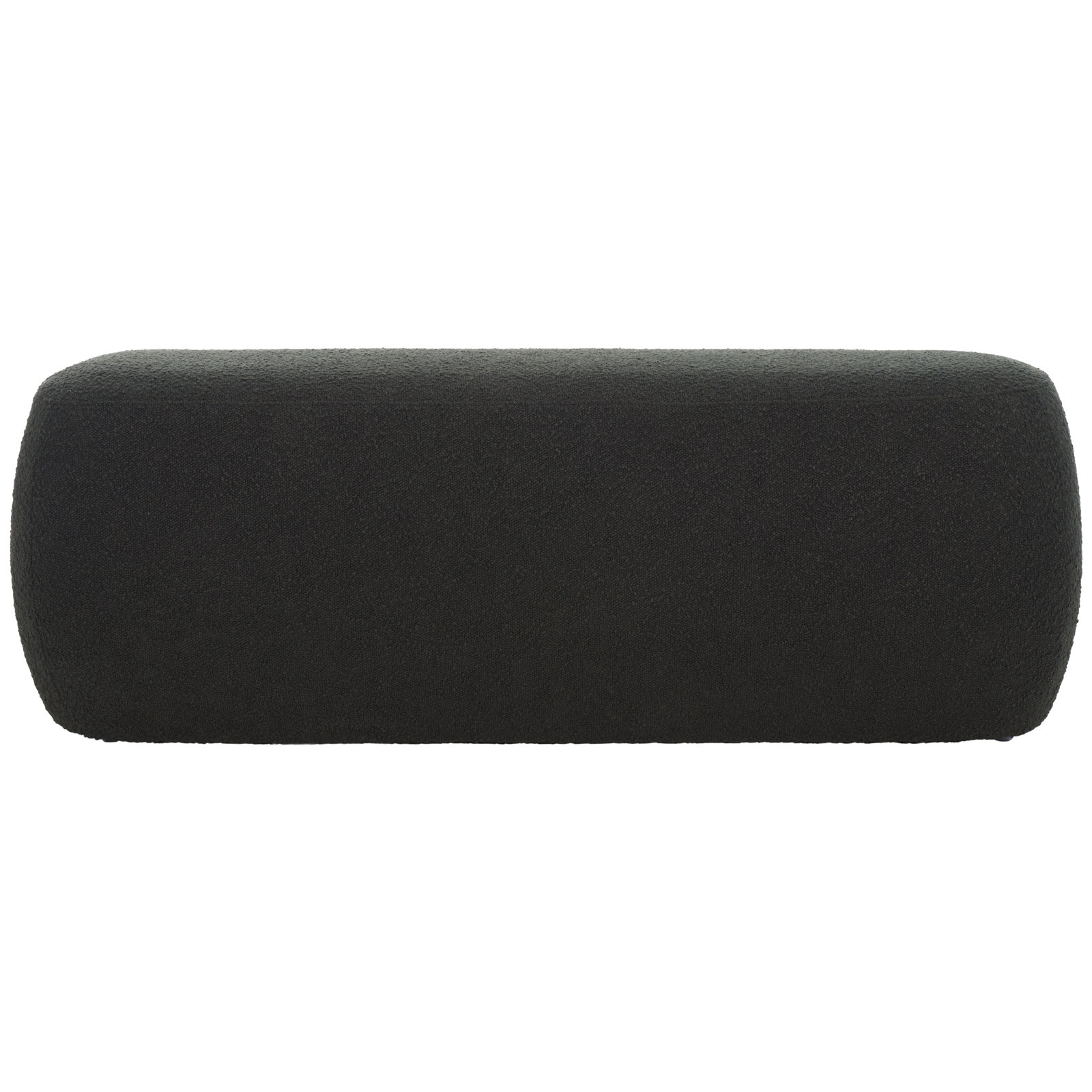  Elodie 50" Rectangle Ottoman, Black Boucle