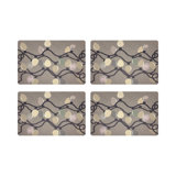 Xmas Vegan Leather Rectangle Placemats