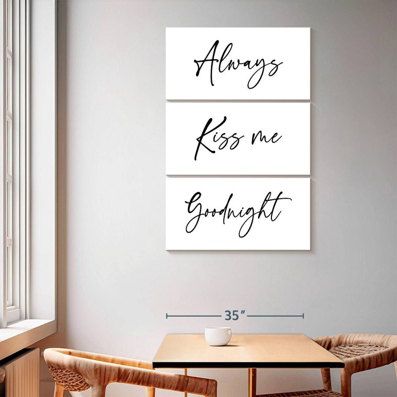 Plaque murale Kema Kiss Me Goodnight, H 65 po x l 42 po