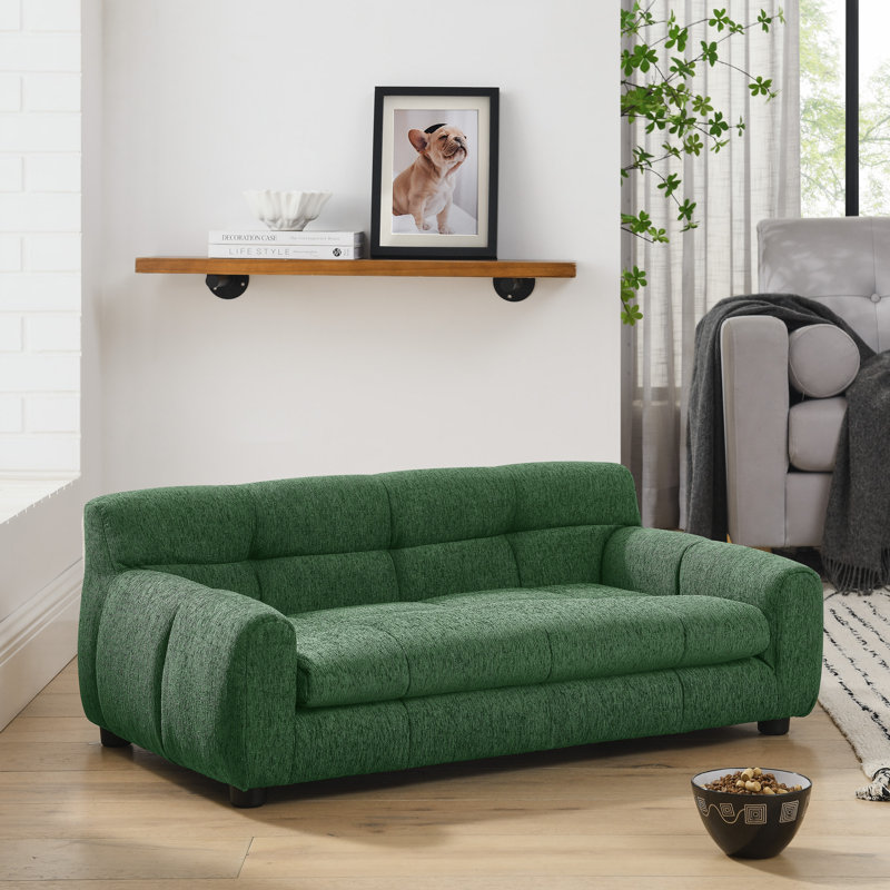 Canapé-lit moderne pour animaux de compagnie jusqu'à 130 lb, H 22 po x l 38 po x P 14,5 po, Vert