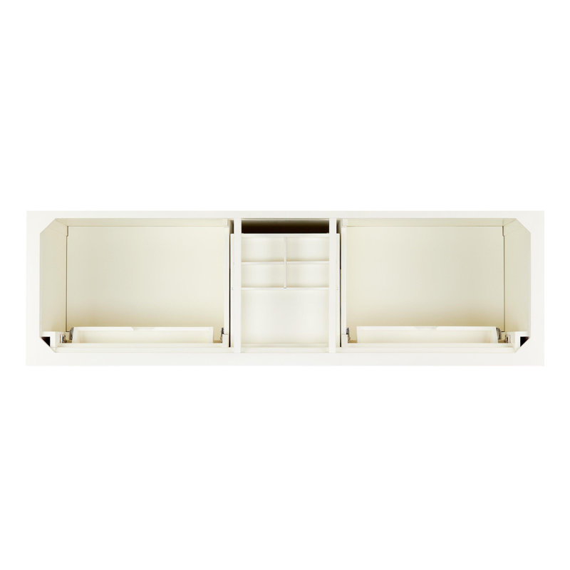 Claudia 72" White Mahogany Double Basin Freestanding Vanity Set