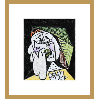 «Weeping Woman with mouchoir» par Pablo Picasso, impression giclée sur cadre