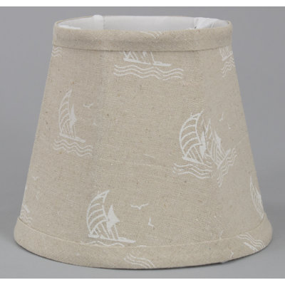 Abat-jour empire en coton beige
