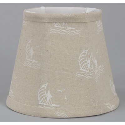 Sailboat 5" H Cotton Empire Lamp Shade ( Clip On ) in Beige