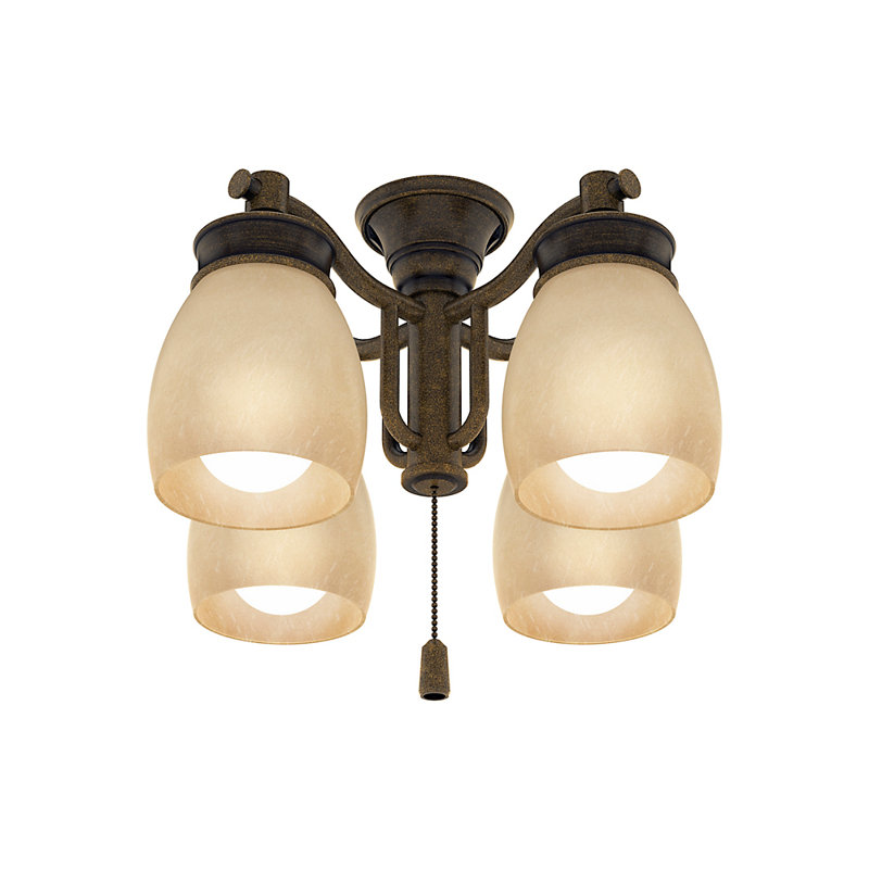 Outdoor 4-Light Branched Ceiling Fan Light Kit