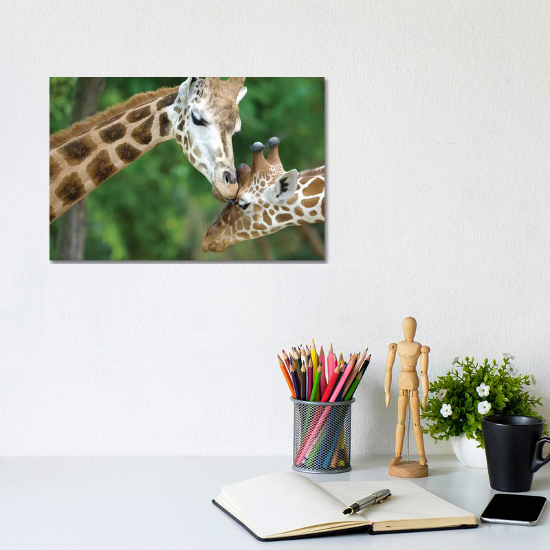 Giraffe In Love by Goran Anastasovski - Wrapped Canvas Print, 20.32 cm H x 30.48 cm W