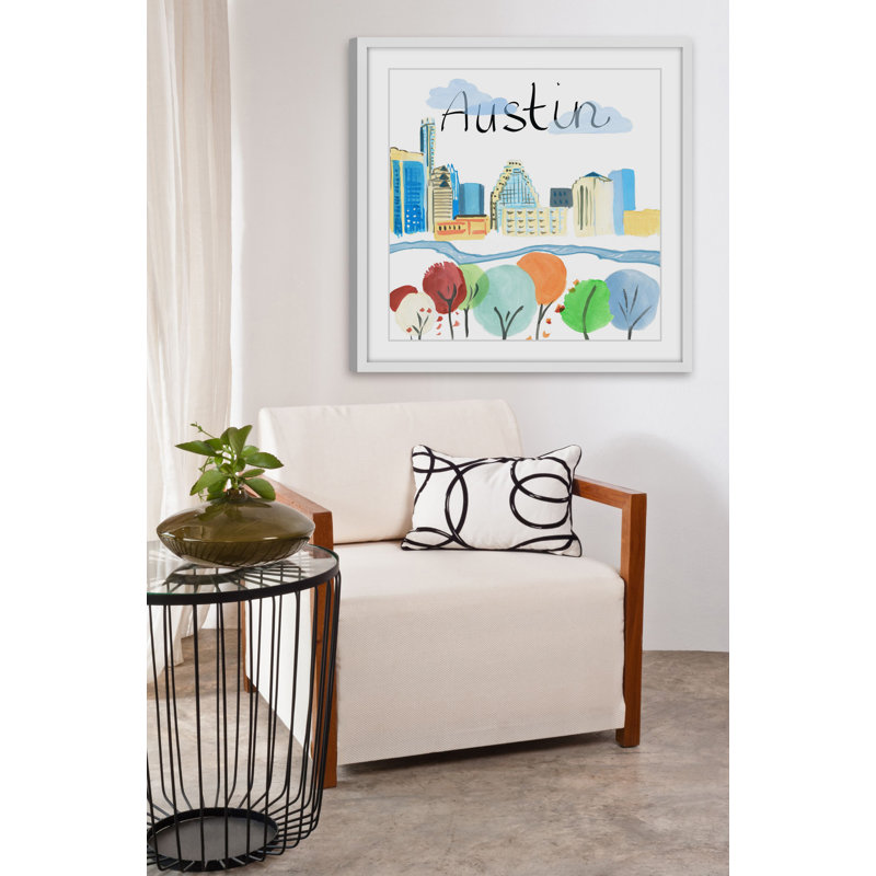 « austin’couleur », reproduction de peinture encadrée, H 32 po x l 32 po x P 1,5 po