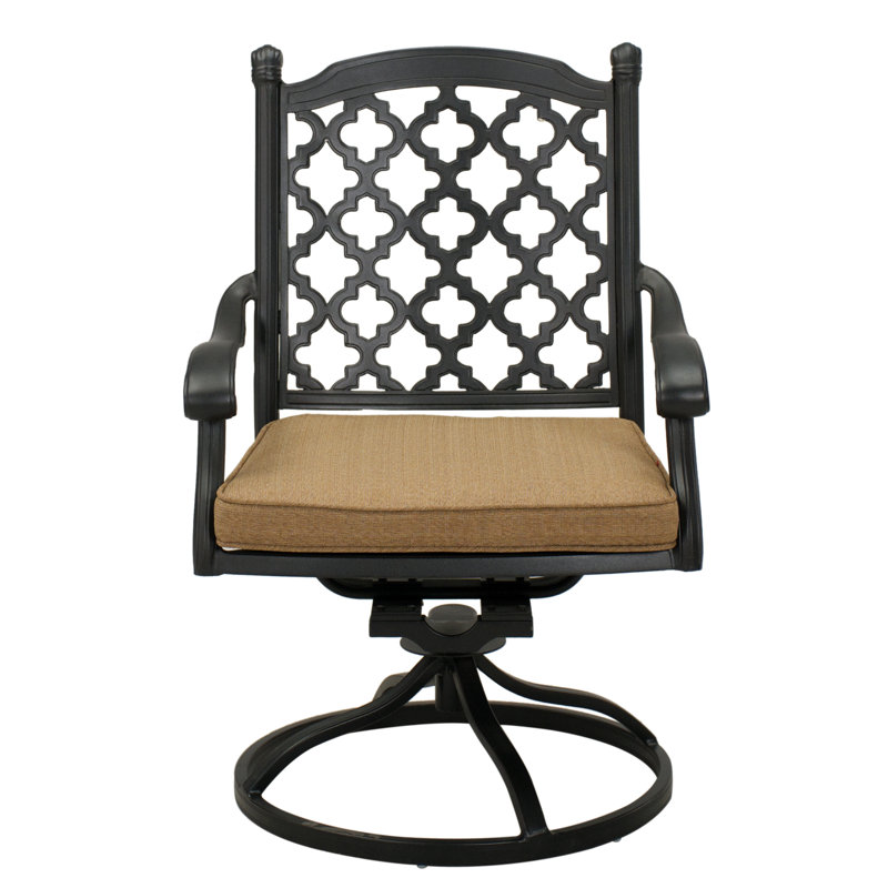 Chaise berçante pivotante avec coussins Waconia
